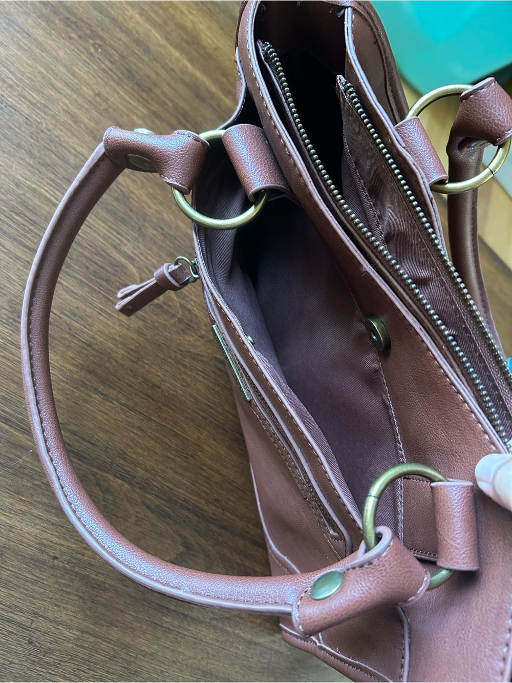 Frye and Co. Core Satchel Bag Cognac Brown Great Condition - Picture 6 of 11